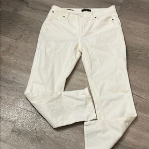 Talbots Classic White Straight Leg Women's corduroy Jeans SZ 8P